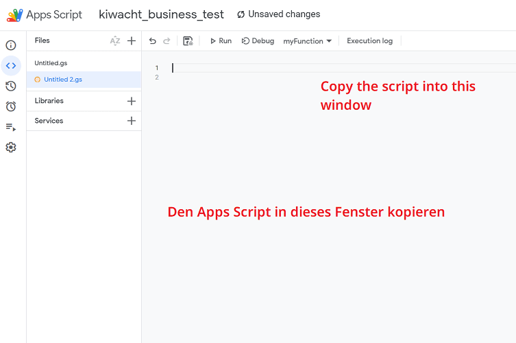 KIWacht-Skript einfügen